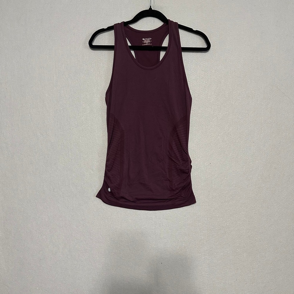 Athleta Momentum Tank Top Womens Small Purple Racerback Seamless Running Yoga